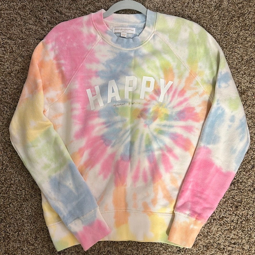 Spiritual Gangster Happy Tie Dye Sweatshirt